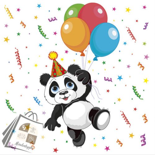 Állatos Funny Panda szalvéta 20 db-os 33x33 cm