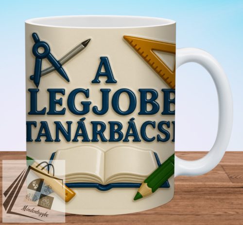 A Legjobb Tanár bácsi 3D hatású bögre
