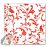 Piros mintás Arabesque Red szalvéta 20 db-os 33x33 cm FSC