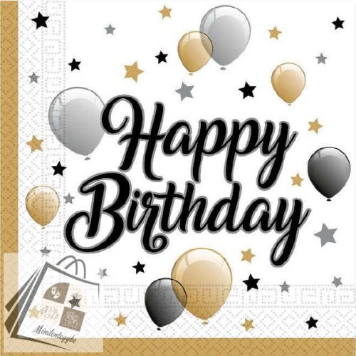 Happy Birthday Milestone szalvéta 20 db-os 33x33 cm
