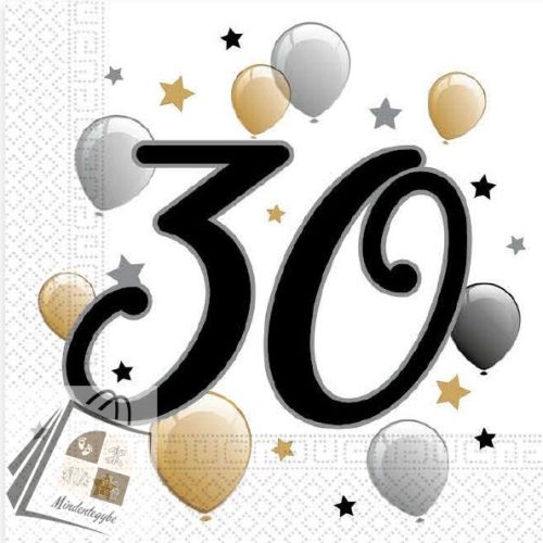 Happy Birthday 30 Milestone szalvéta 20 db-os 33x33 cm