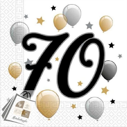 Happy Birthday 70 Milestone szalvéta 20 db-os 33x33 cm