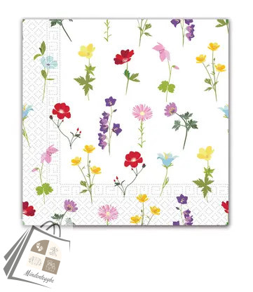 Virág Flowers Field szalvéta 20 db-os, 33x33 cm FSC