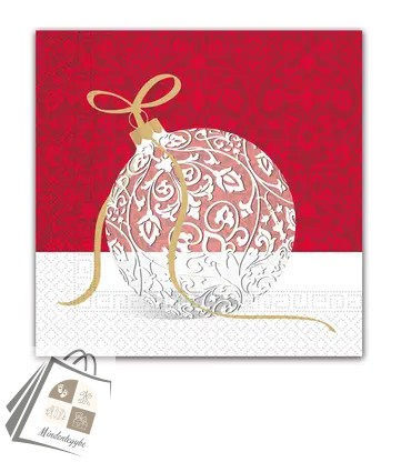 Karácsonyi Elegant Xmas Ball szalvéta 20 db-os 33x33 cm