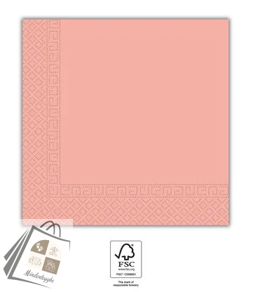 Rózsaszín Unicolour Pink szalvéta 20 db-os 33x33 cm FSC