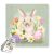 Húsvét Bunny and Flowers szalvéta 20 db-os 33x33 cm