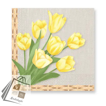 Húsvét Tulips szalvéta 20 db-os 33x33 cm