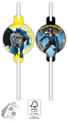 Batman Rogue Rage papír szívószál 4 db-os szett FSC