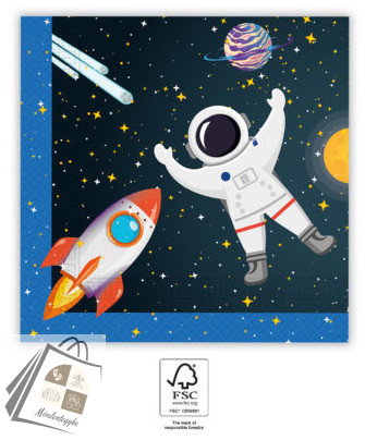 Űr Rocket Space szalvéta 20 db-os 33x33 cm FSC