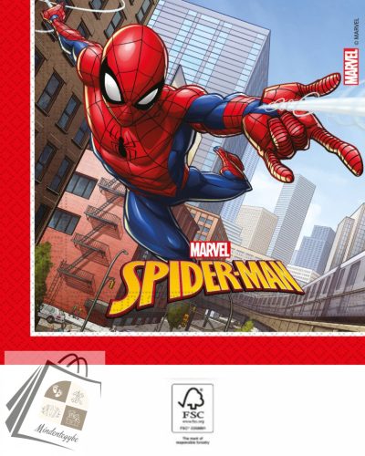 Pókember Crime Fighter szalvéta 20 db-os 33x33 cm FSC