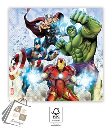 Bosszúállók Infinity Stones szalvéta 20 db-os 33x33 cm FSC
