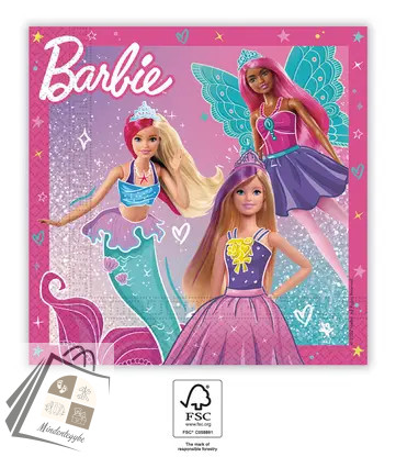Barbie Fantasy szalvéta 20 db-os 33x33 cm FSC