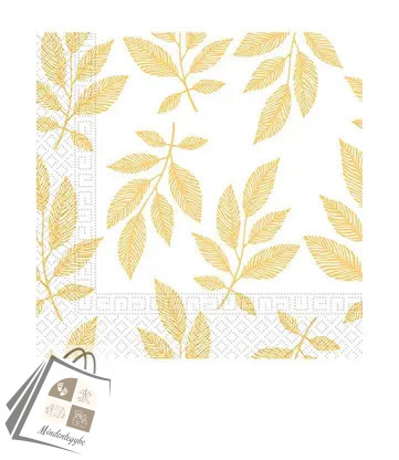 Levél Orange Leaves szalvéta 20 db-os 33x33 cm