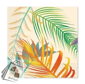 Levél Tropical Leaves szalvéta 20 db-os 33x33 cm FSC