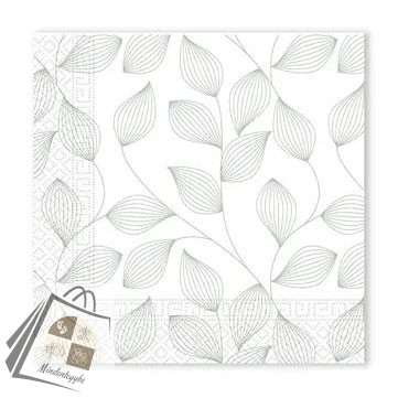 Levél Grey szalvéta 20 db-os 33x33 cm FSC