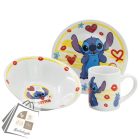 Disney Lilo és Stitch, A csillagkutya Heart porcelán étkészlet Díszdobozban