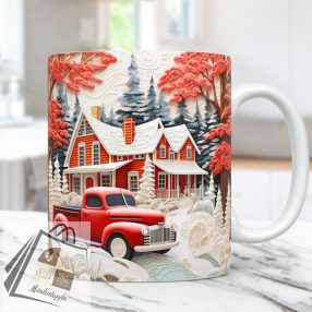 3D Karácsonyi bögrék